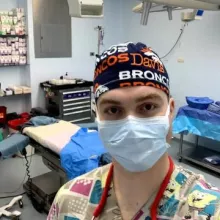 Davis in surgery room