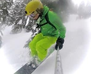 man skiing