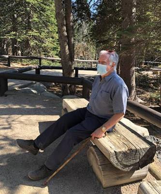 photo of patient hiking outdoors